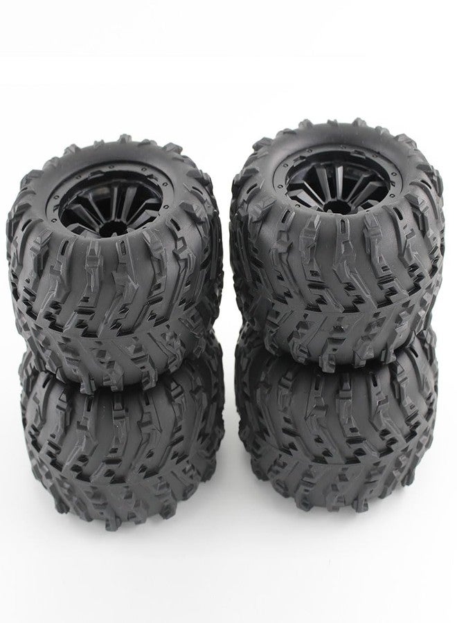 KingVal 4PCS Rubber Wheels Tires 85x47mm Hex 12mm RC Parts Compatible with WLtoys 144001 144002 144010 124016 124019, SCY 16101 16102 16201, MJX H16H H16E H16P RC Cars - Image 2